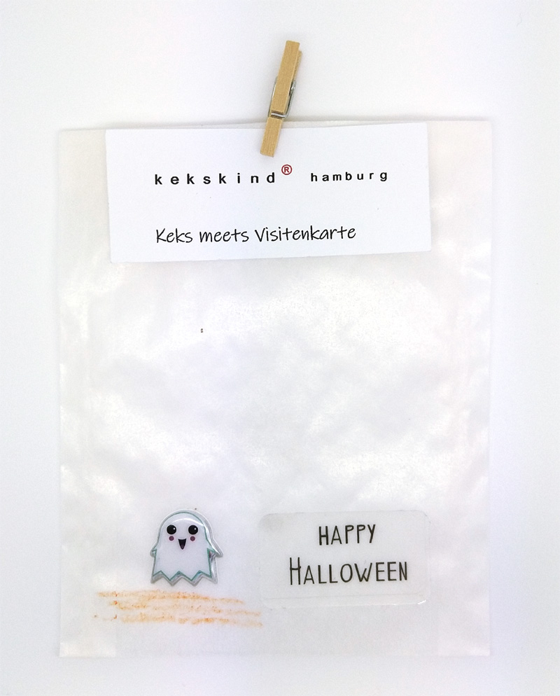 Flachtüte aus Pergamin mit dem Motiv happy halloween