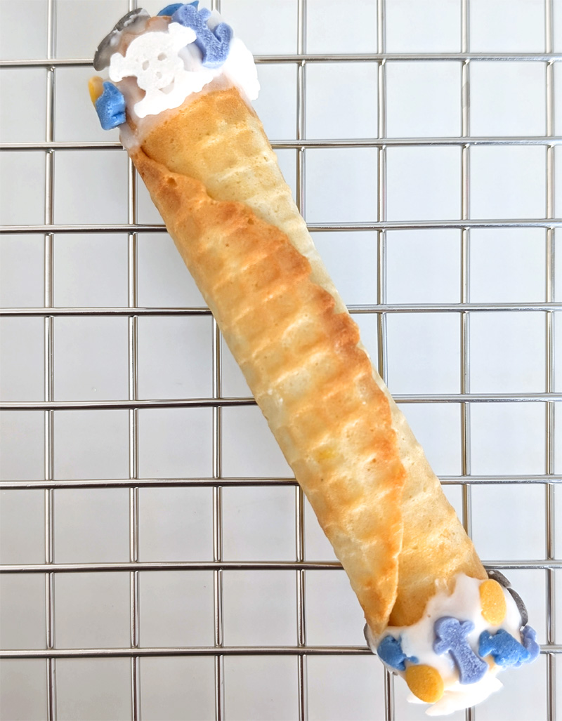 waffelröllchen als glückskeks mit wunschtext