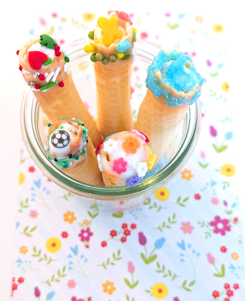 waffelröllchen als glückskeks mit wunschtext