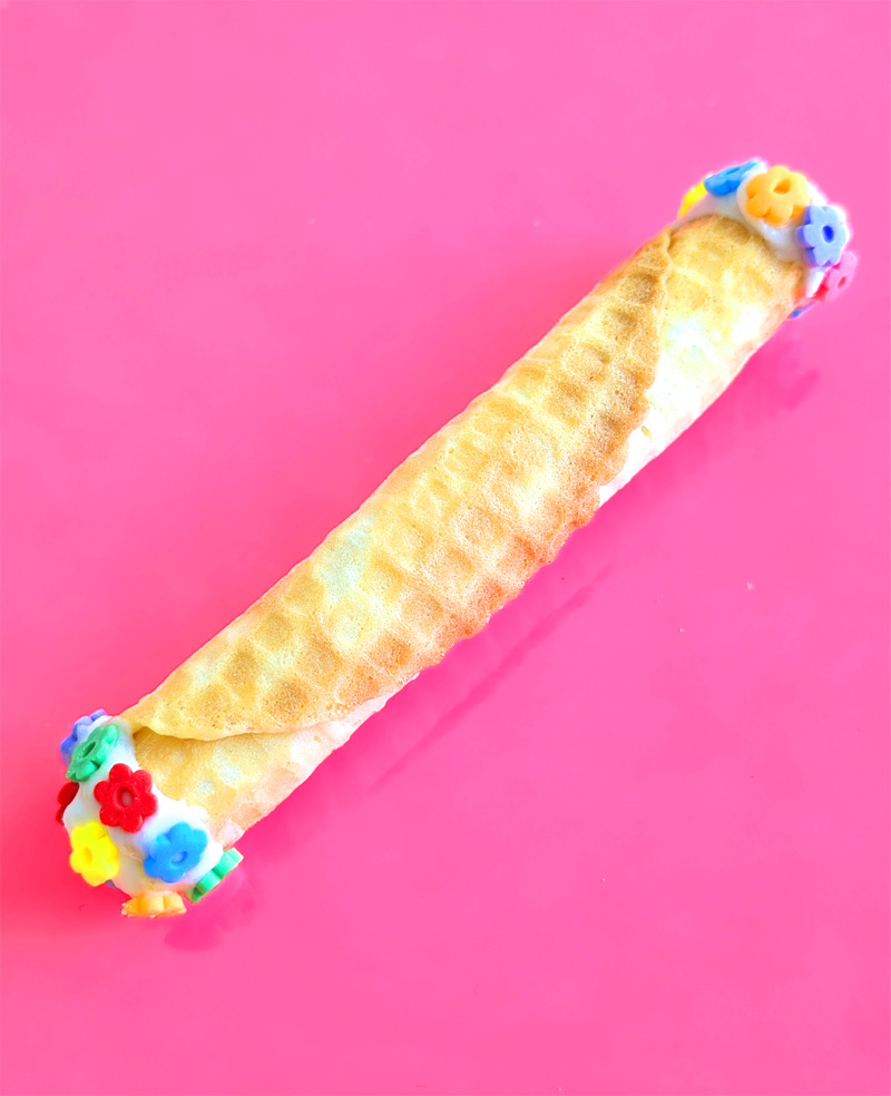 waffelröllchen als glückskeks mit wunschtext