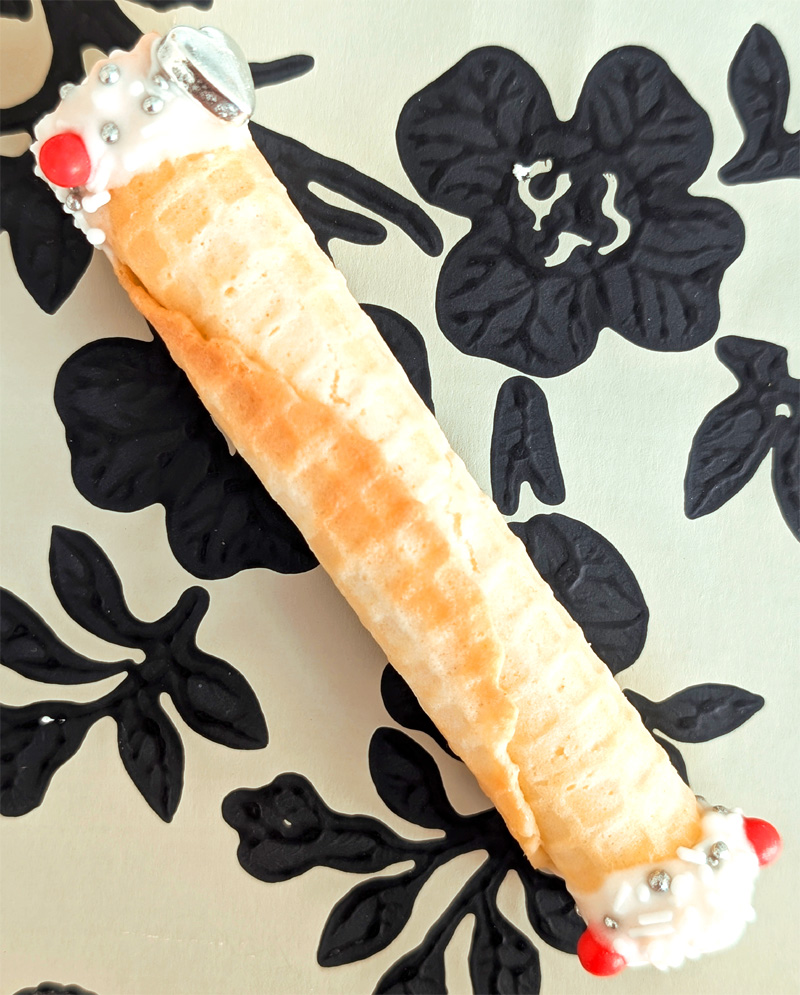 waffelröllchen als glückskeks mit wunschtext