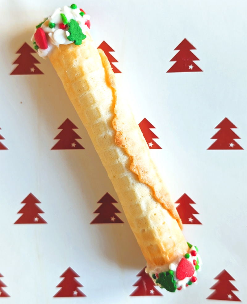 waffelröllchen als glückskeks mit wunschtext